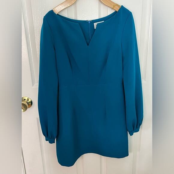 Milly Blue Molly Italian Cady Mini Dress 4 - Picture 2 of 7